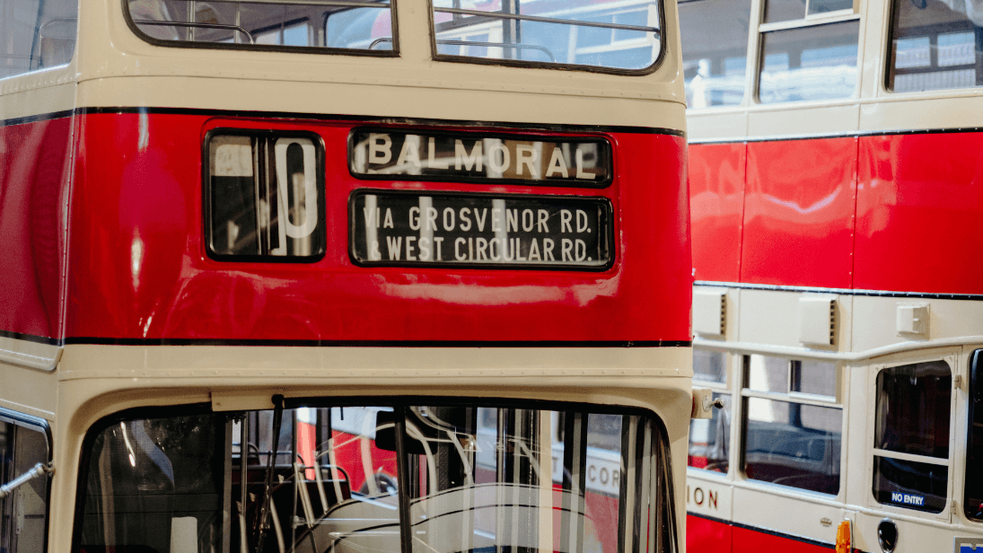 A tram from the Ulster Transport Museum collection