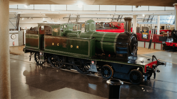 A train in the Ulster Transport Museum Rail Gallery